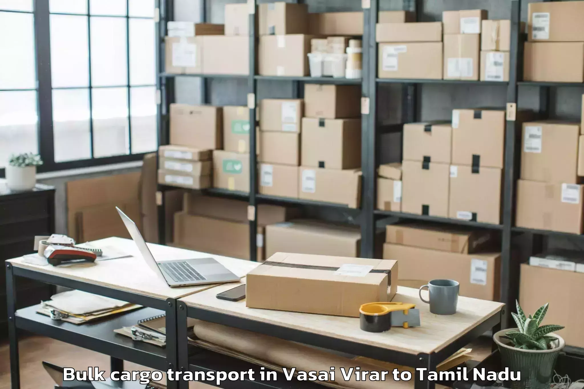 Hassle-Free Vasai Virar to Palamedu Bulk Cargo Transport